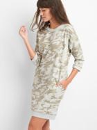 Gap Camo Three Quarter Sleeve Dress - Grey Camo