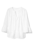 Gap Women Pintuck Bell Sleeve Top - Optic White