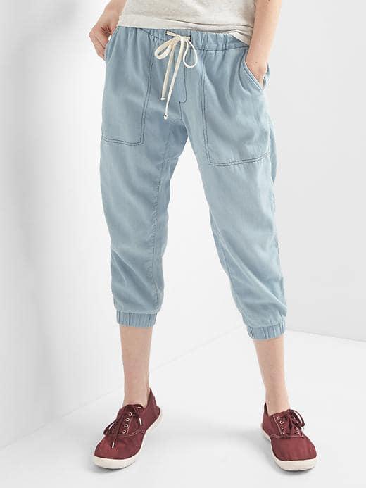 Gap Women Free City X Gap Denim Crop Joggers - Light Denim