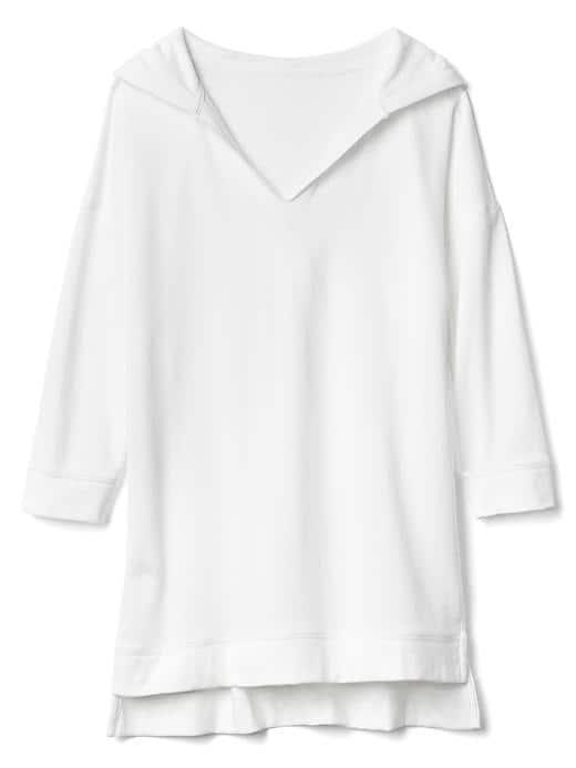 Gap Women French Terry Tunic Hoodie - White