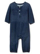 Gap Super Soft Denim One Piece - Dark Wash Indigo