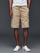 Gap Men Lived In Twill Jogger Shorts 12" - Khaki
