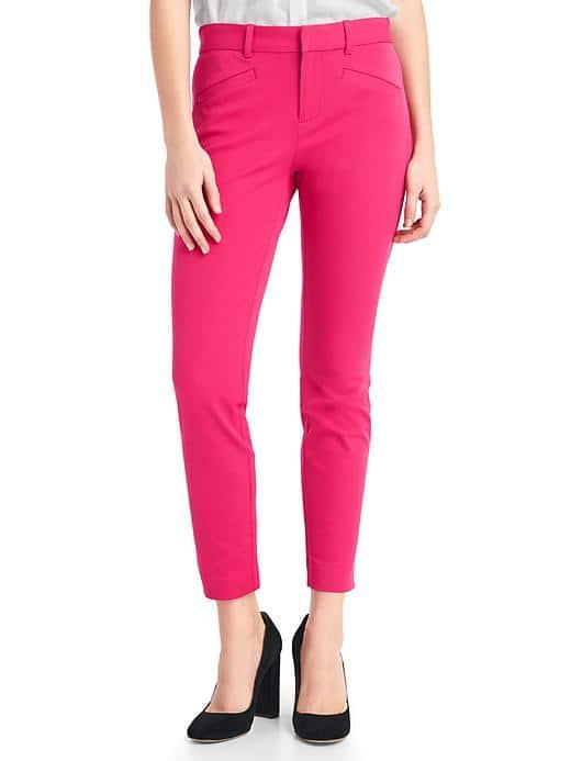 Gap Women Bi Stretch Skinny Ankle Pants - Maui Rose
