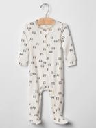 Gap Lil&#39 Crab Zip Footed One Piece - White