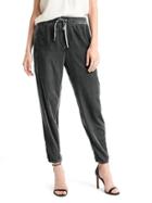 Gap Women Comfy Velvet Joggers - Cast Iron