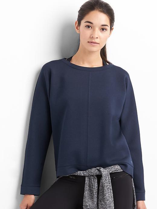 Gap Gapfit Double Knit Boatneck Sweatshirt - True Indigo