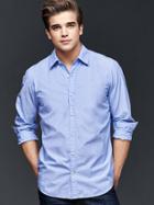 Gap Men True Wash End On End Slim Fit Shirt - Constellation Blue