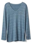 Gap Women Softspun Knit Slit Tunic - Blue Stone
