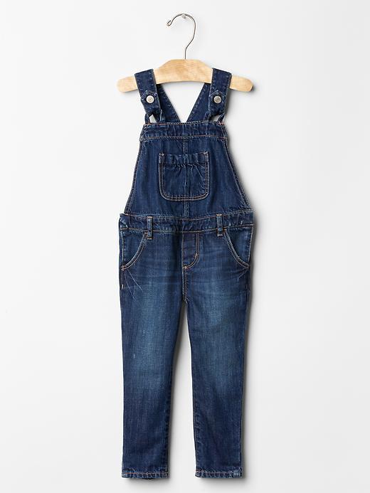 Gap 1969 Button Tab Denim Overalls - Denim