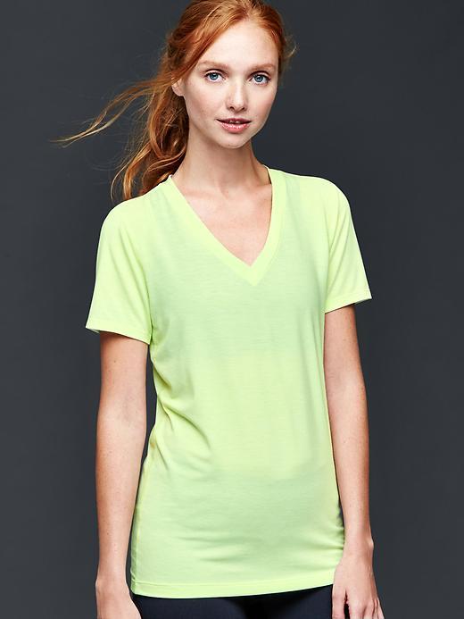 Gap Women Gapfit Breathe V Neck Tee - Alluring Yellow 335