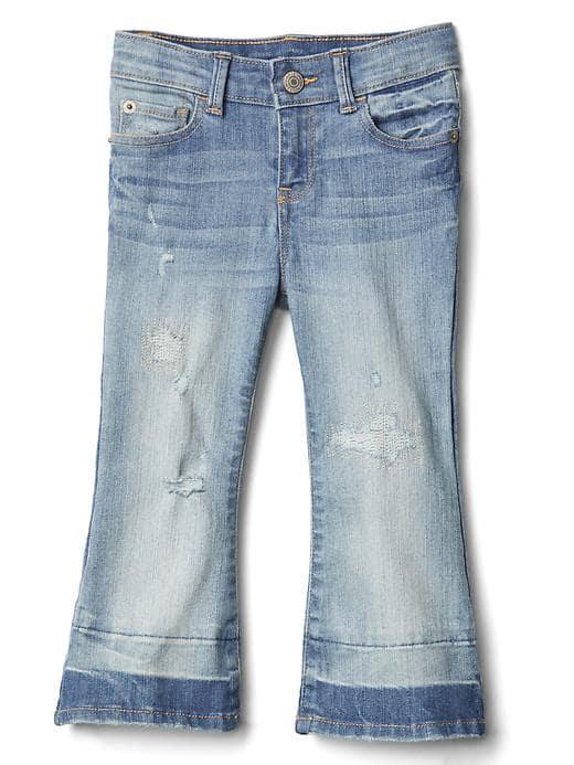 Gap 1969 High Stretch Skinny Flare Jeans - Light Indigo