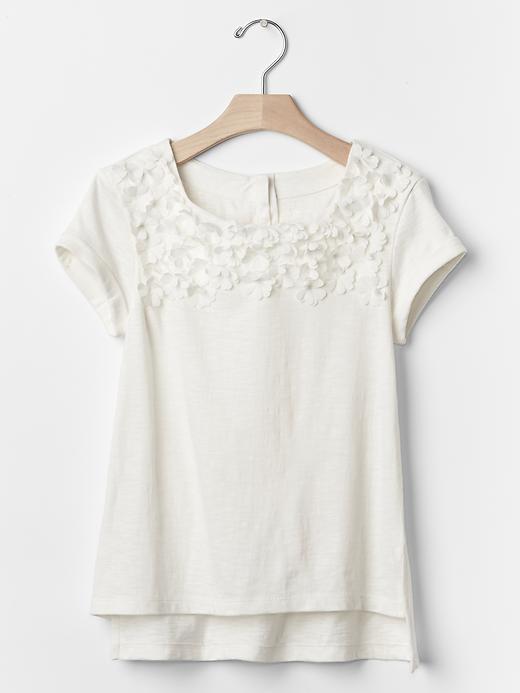 Gap Floral Neckline Tee - New Off White