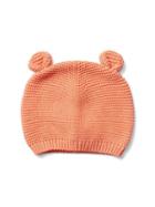 Gap Bear Knit Beanie - Orange Heather