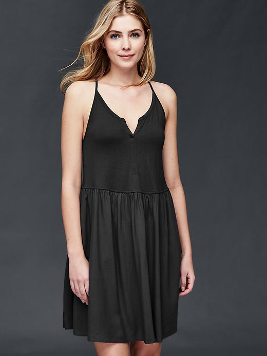 Gap Mix Media Tank Dress - True Black