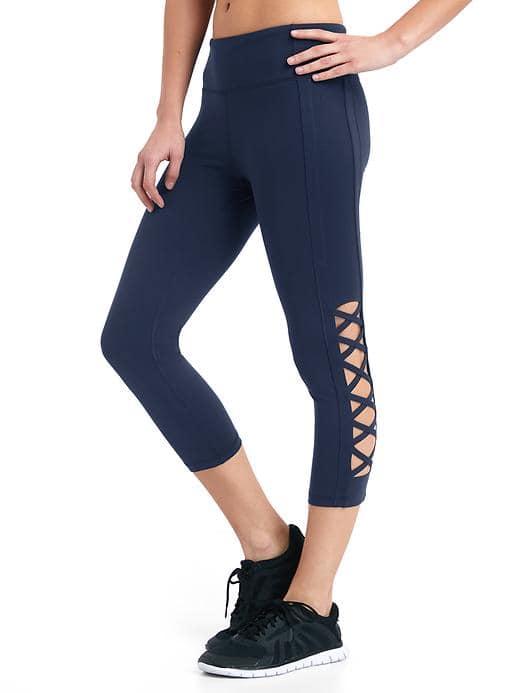 Gap Women Gapfit Blackout Gfast Cutout Capris - True Indigo