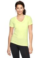 Gap Gapfit Breathe V Neck T - Dreamy Yellow
