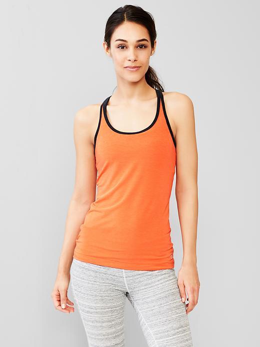 Gap Women Gapfit Breathe Heathered Tank - Letterman Orange