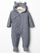 Gap Quilted Chambray Bear One Piece - Denim