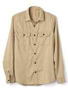 Gap Men Utility Standard Fit Shirt - Iconic Khaki