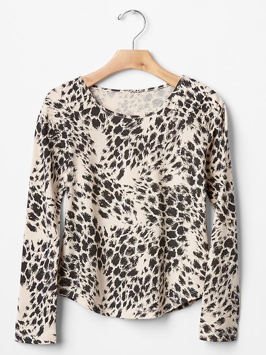 Gap Print Smocked Tee - Oyster