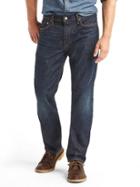 Gap Men Stretch 1969 Straight Fit Jeans - Deep Indigo