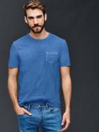 Gap Men Vintage Wash T Shirt - Brilliant Blue