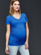 Gap Women Pure Body Short Sleeve V Neck Tee - Blue Edge