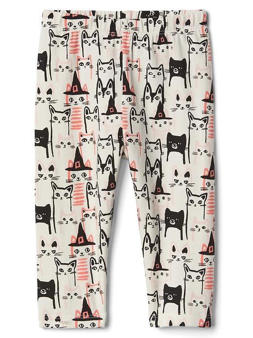 Gap Halloween Cat Stretch Jersey Leggings - Ivory Frost