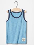 Gap Tri Blend Ringer Tank - Light Blue Heather B81