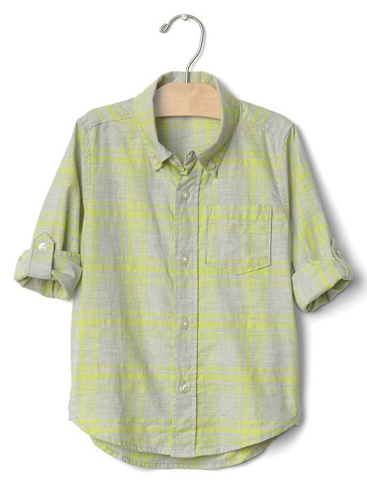 Gap Plaid Convertible Shirt - Gray