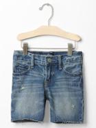 Gap 1969 Frayed Denim Shorts - Medium Wash