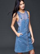 Gap Women 1969 Denim Overall Dress - Medium Indigo