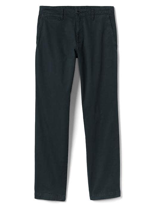 Gap Men Vintage Wash Straight Fit Khakis Stretch - Moonless Night