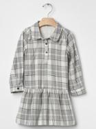 Gap Plaid Shirt Dress - Gray Plaid