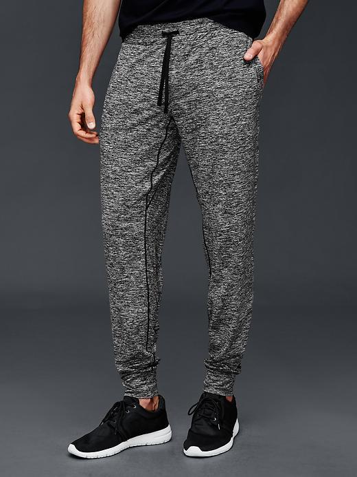 Gap Men Brushed Jersey Jogger - Black Heather
