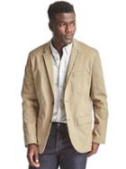 Gap Men Classic Stretch Blazer - Iconic Khaki