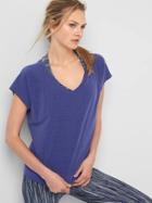 Gap Women Breathe Short Sleeve Raglan Tee - Capital Blue