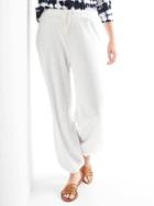 Gap Women Drapey Crinkle Joggers - White