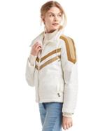 Gap Women Coldcontrol Lite Chevron Puffer Jacket - Snow Cap