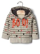 Gap Boo Stripe Hoodie - Gray Heather