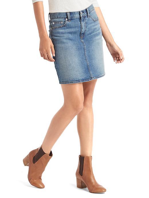 Gap Women 1969 Denim Stud Mini Skirt - Medium Indigo