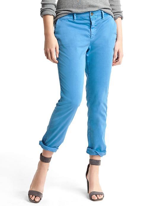 Gap Women Twill Stripe Girlfriend Chino - Jewel Sea