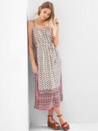 Gap Women Mix Print Sleeveless Maxi Dress - Pink Print