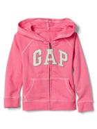 Gap Logo Terry Zip Hoodie - Neon Pink