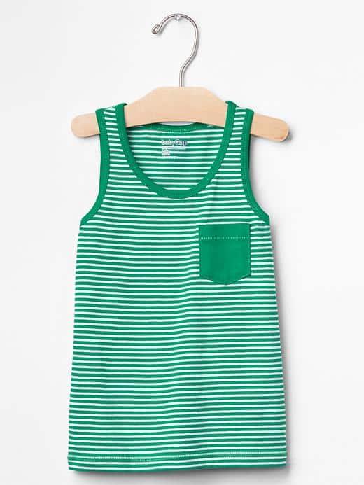 Gap Feeder Stripe Pocket Tank - Deluxe Green