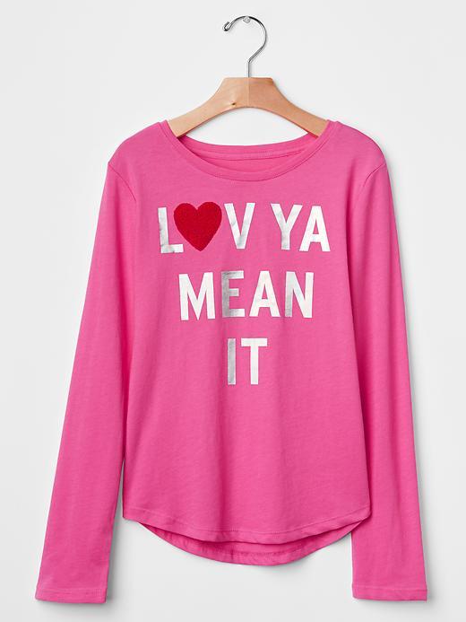 Gap Embellished Love Graphic Tee - Devi Pink