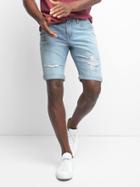 Gap Men Denim Destructed Shorts 10 - Indigo