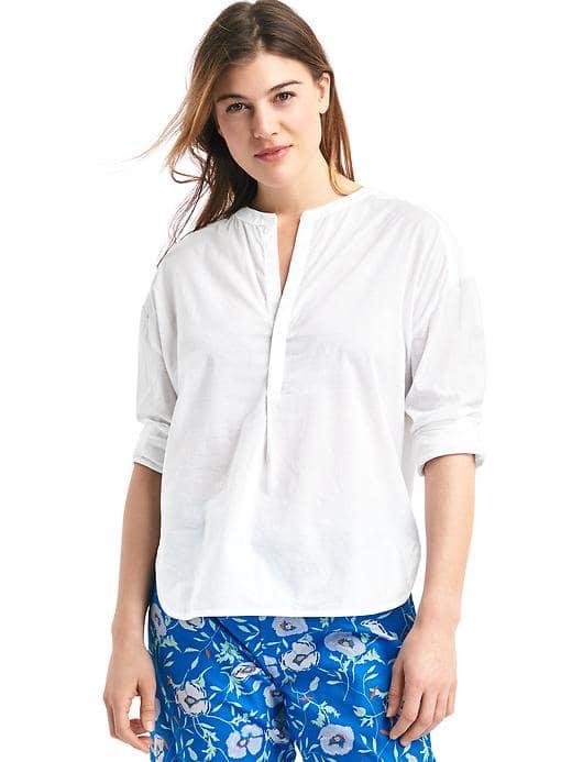 Gap Women Long Sleeve Sleep Shirt - Optic White