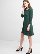 Gap Softspun Long Sleeve Swing Dress - Campus Green