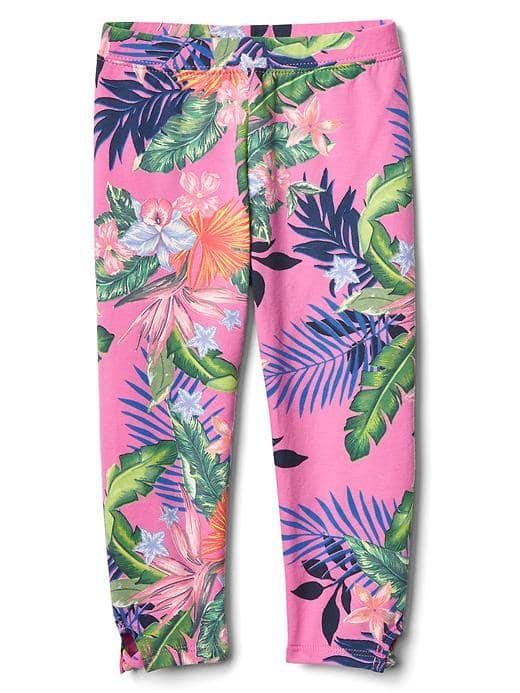 Gap Keyhole Print Stretch Jersey Capris - Tropical